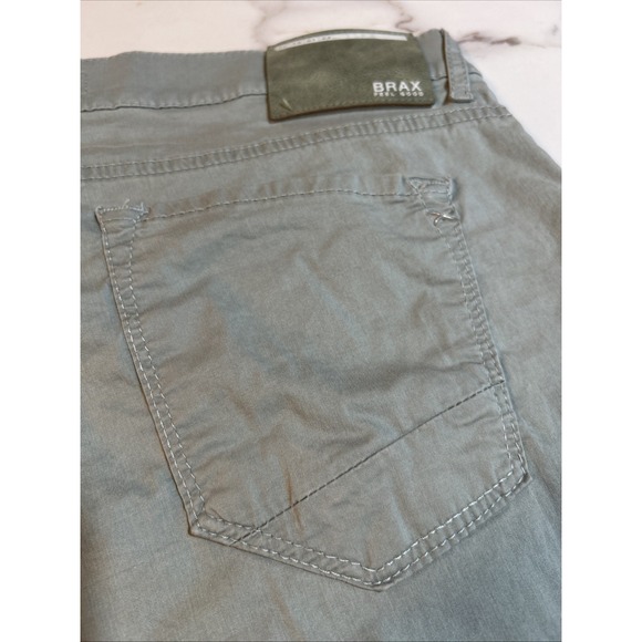 Brax Pants Mens 36x34 Chuck Modern Hi Flex Aqua Green  Cotton Twill Germany - Picture 1 of 9